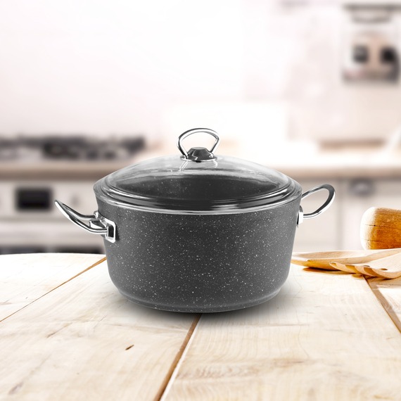 Ametis 20 Cm Granit Derin Tencere - Antrasit - 1