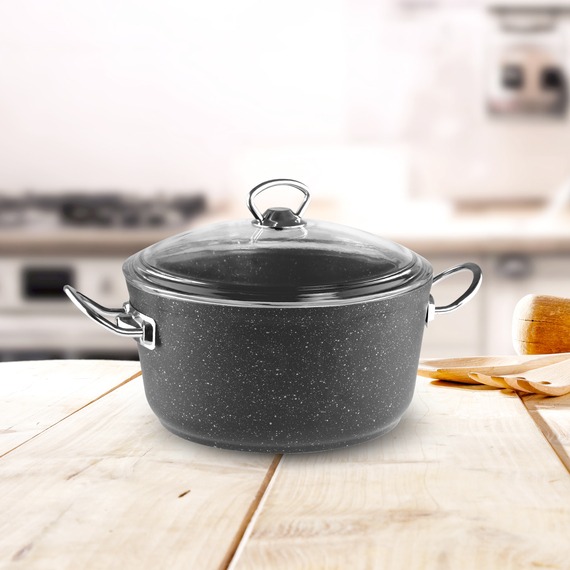 Ametis 22 Cm Granit Derin Tencere - Antrasit - 1