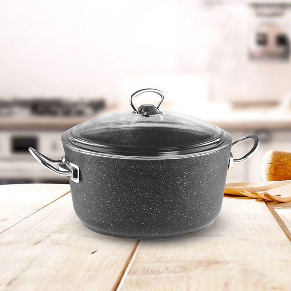 Ametis 24 Cm Granit Derin Tencere - Antrasit - 1