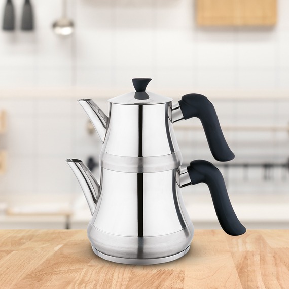 Lale Orta Boy Çaydanlık - Antrasit - 1