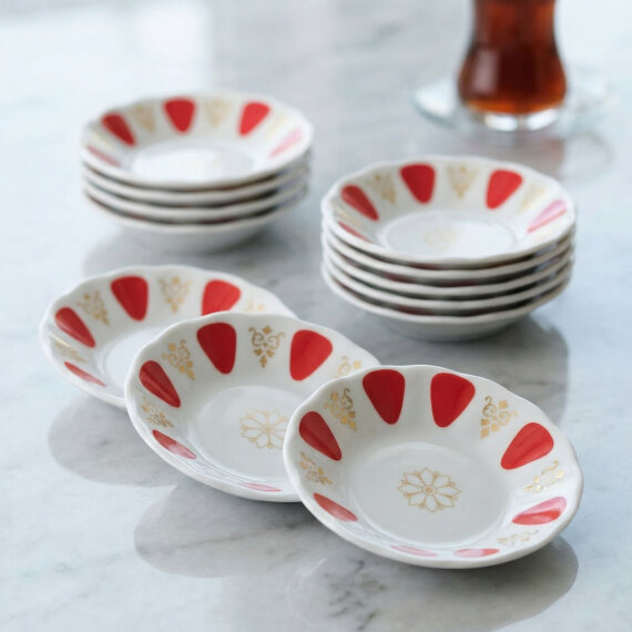 Acem 12 parça 10 cm Çay tabağı 90193 - 3