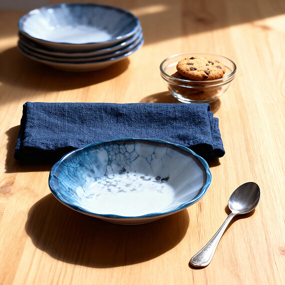 Acem 6 Parça 10 cm Porselen Çay Tabağı Seti - 3