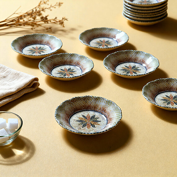 Güral Porselen Acem 6 Parça 10 cm Çay Tabağı - 2