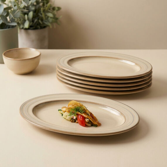 Güral 2 Adet 21 Cm Kayık Tabak Reaktif Agate Vr 969 - 5