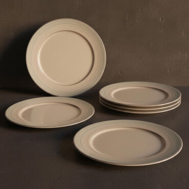 Güral 6 Adet 27 Cm Servis Tabağı Reaktif Agate Vr 969 - GÜRAL PORSELEN