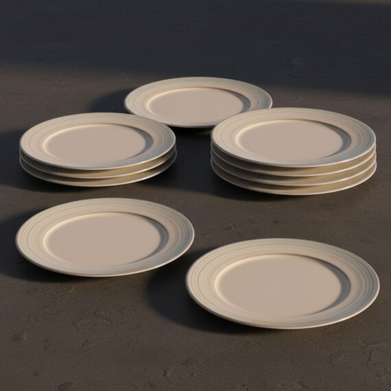 Güral 6 Adet 27 Cm Servis Tabağı Reaktif Agate Vr 969 - 6