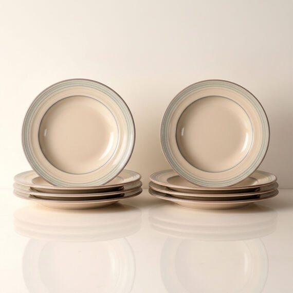 Güral 6 Adet 22 Cm Çukur Yemek Tabağı Reaktif Agate 969 - 4