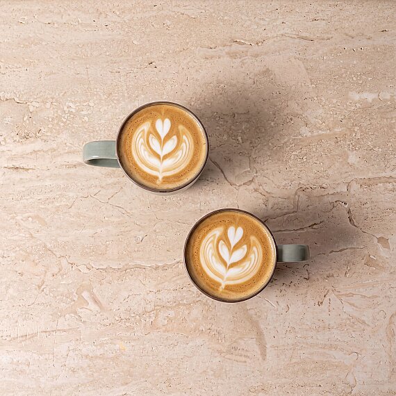 Barista 2'li Yeşil Mat Porselen Kupa Seti - 3