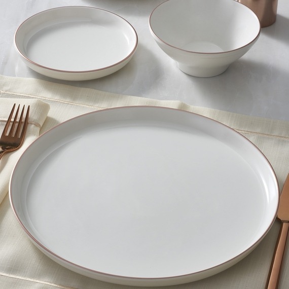 Bilbao 16 Parça 4 Kişilik Bone Yemek Takımı - Copper Bakır - 2