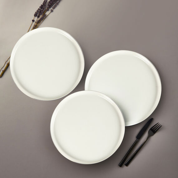 Bilbao 3 Parça 27 Cm Servis Tabağı Gümüş Fıle - 1