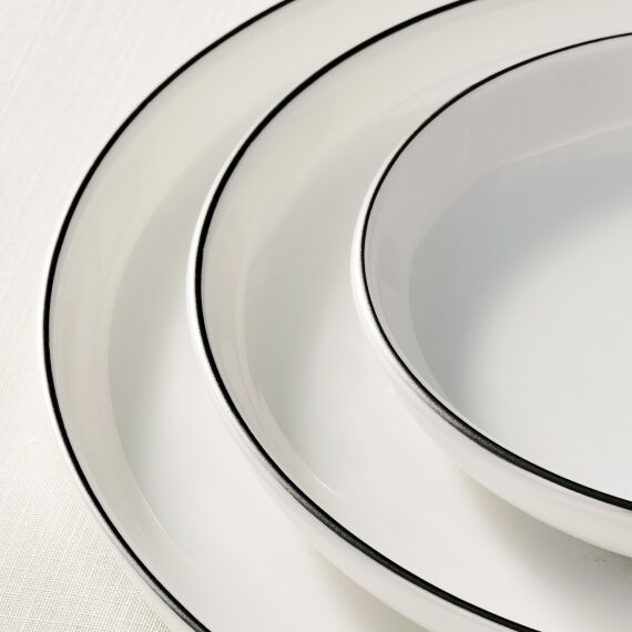 Bilbao 3 Parça 27 Cm Servis Tabağı Siyah File - 3