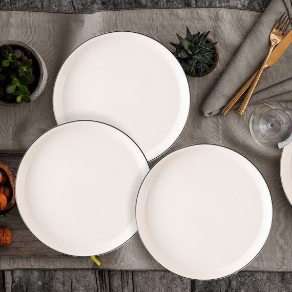 Bilbao 3 Parça 27 Cm Servis Tabağı Siyah File - 2