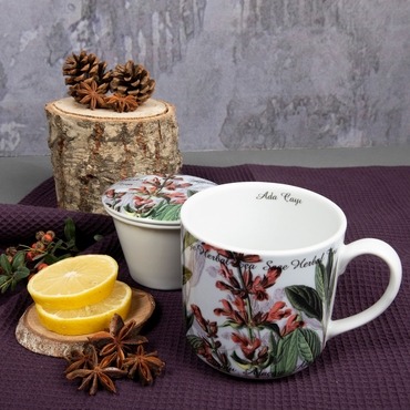 GÜRAL PORSELEN - 3 PARÇA SÜZGEÇLİ SÜZGEÇLİ BİTKİ ÇAYI BARDAĞI - 6245