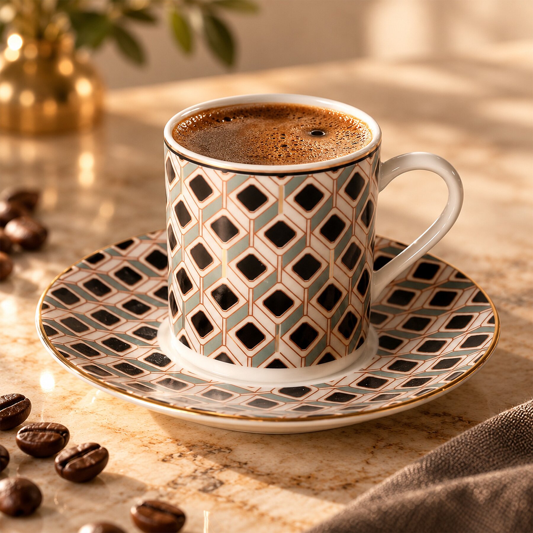Camelia 12 Parça 6 Kişilik Kahve Fincan Takımı 65112 - 3