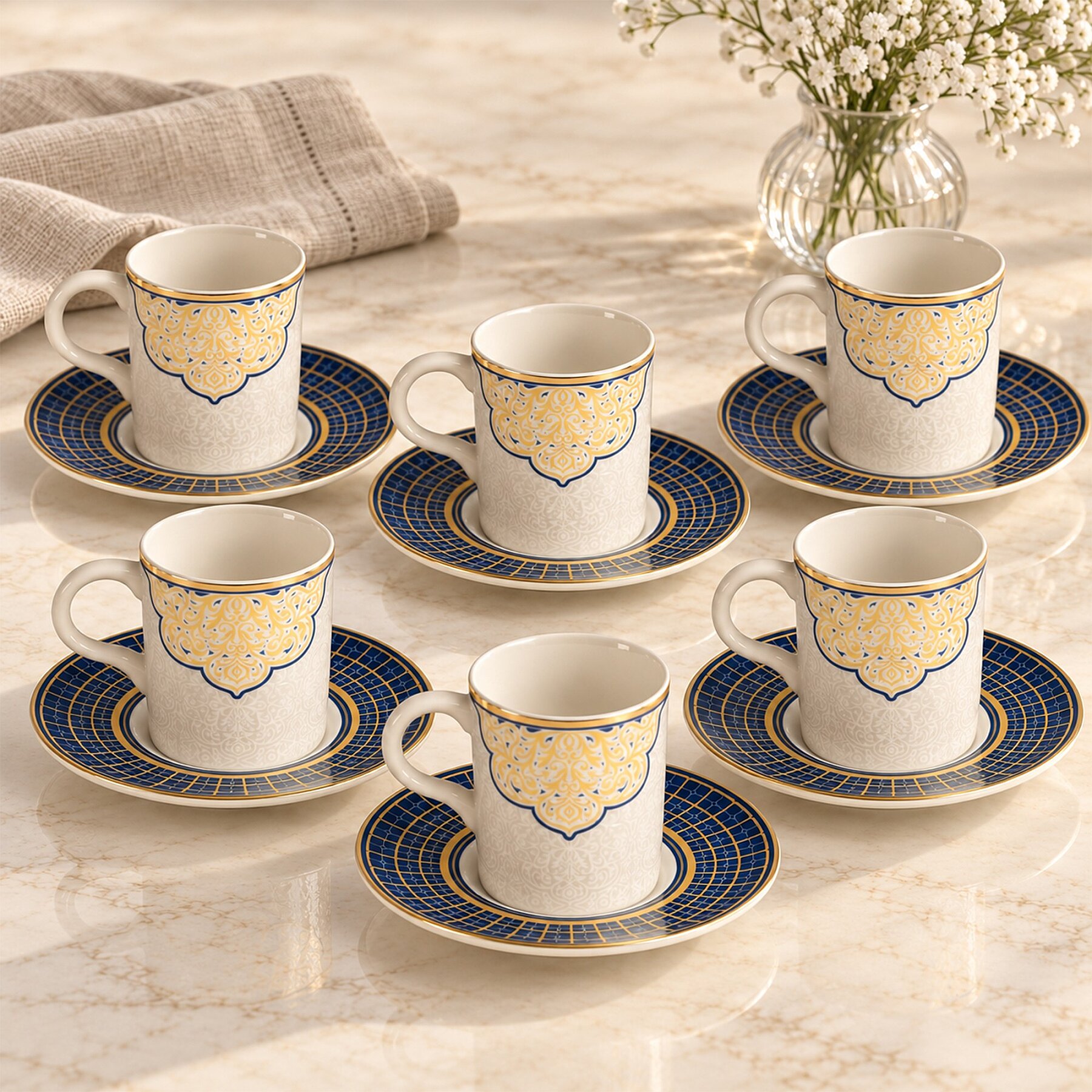 Camelia 12 Parça 6 Kişilik Kahve Fincan Takımı 6572 - 5