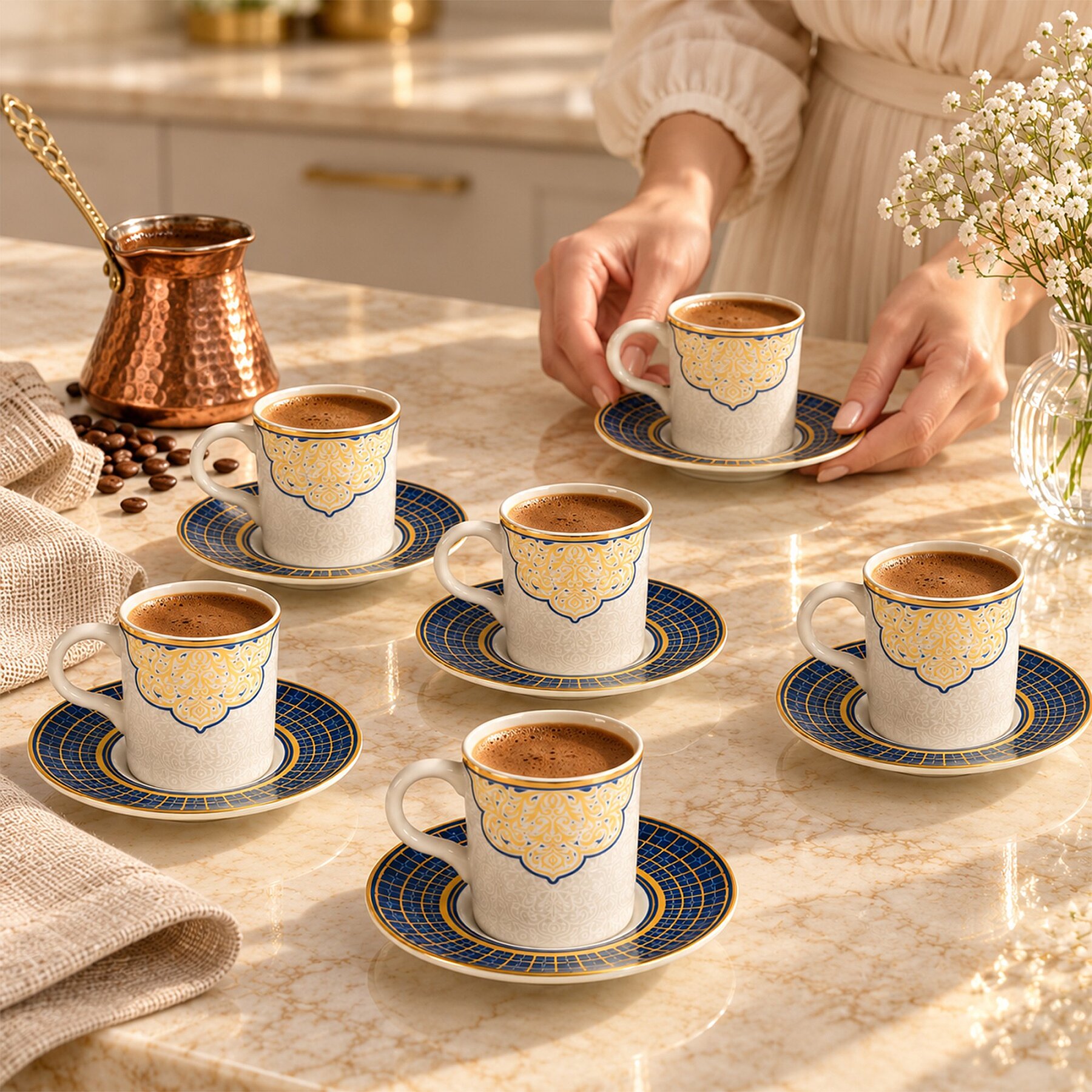Camelia 12 Parça 6 Kişilik Kahve Fincan Takımı 6572 - 6