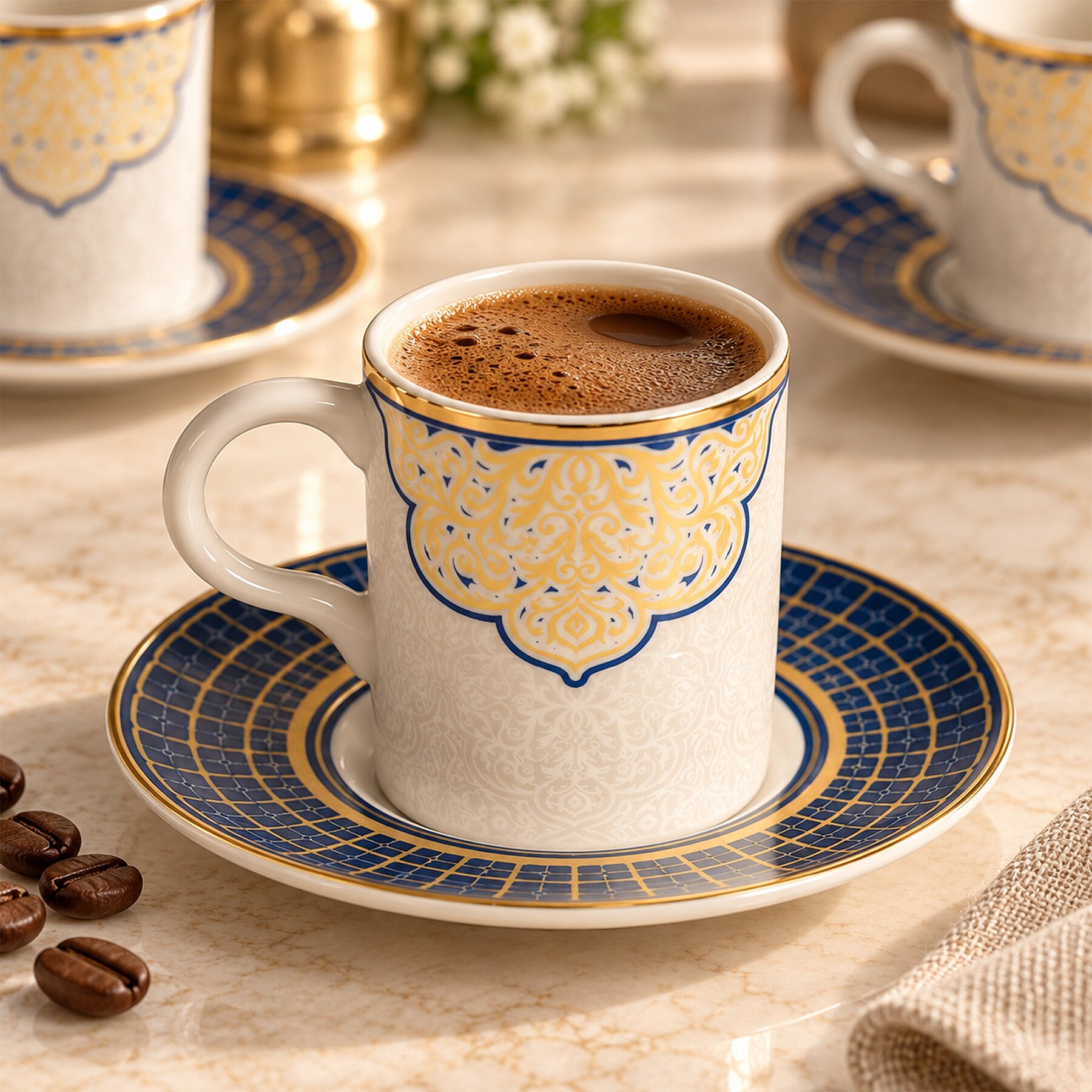 Camelia 12 Parça 6 Kişilik Kahve Fincan Takımı 6572 - 2