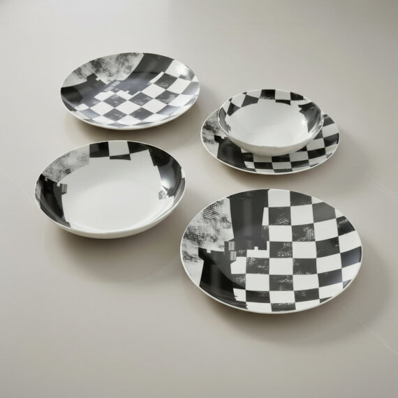 Camelia 4 Parça Sıngle Yemek Takımı Satranç Kale - 4