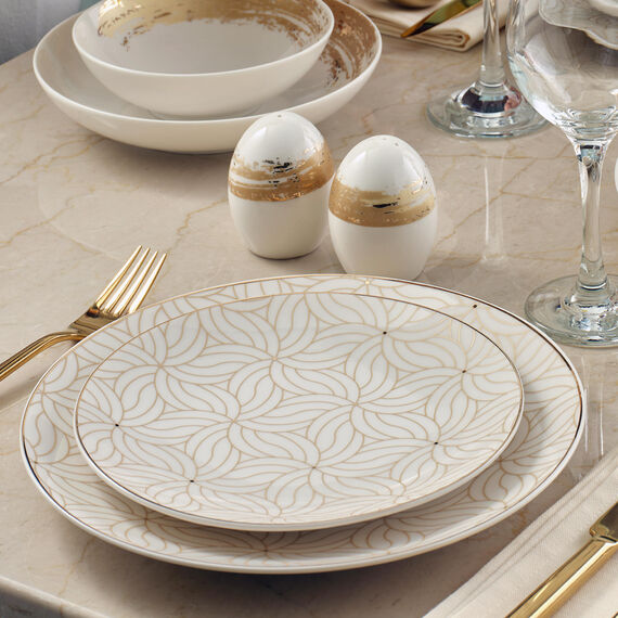 CAMELİA 54 PARÇA 12 KİŞİLİK YEMEK TAKIMI GOLD 6420 - 4