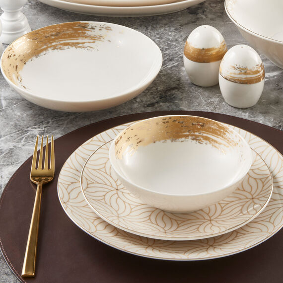 CAMELİA 54 PARÇA 12 KİŞİLİK YEMEK TAKIMI GOLD 6420 - 8