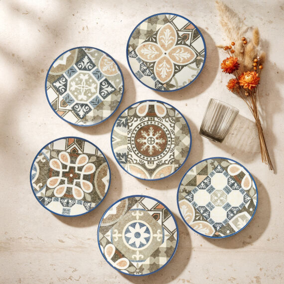 Camelia 6 Parça 20 Cm Pasta Takımı Harmoni -Kahve 4287 - 1