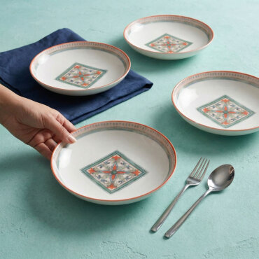 Camelia Rustik 4 Kişilik Çukur Tabak 3033 - GÜRAL PORSELEN