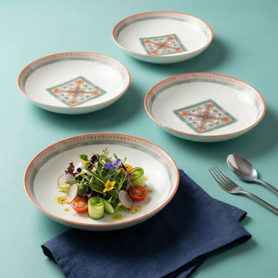 Camelia Rustik 4 Kişilik Çukur Tabak 3033 - 4