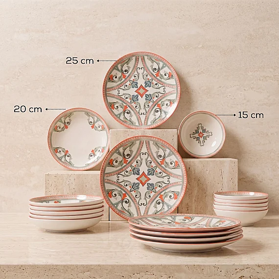 Camelia Rustik 6 Kişilik 18 Parça Yemek Takımı 63053 - 4