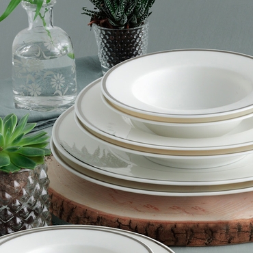 Harika 26 Parça 6 Kişilik Bone Yemek Takımı - 226 - GÜRAL PORSELEN