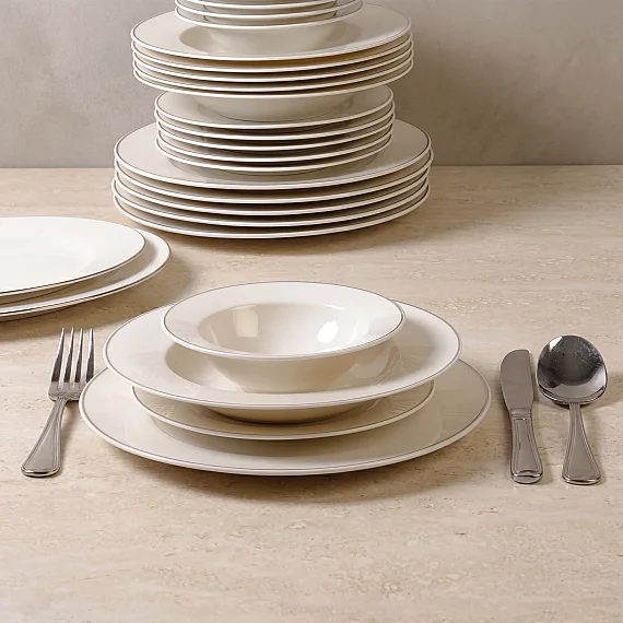 Harika 26 Parça 6 Kişilik Bone Yemek Takımı - 226 - 2