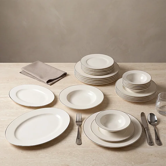 Harika 26 Parça 6 Kişilik Bone Yemek Takımı - 226 - 3