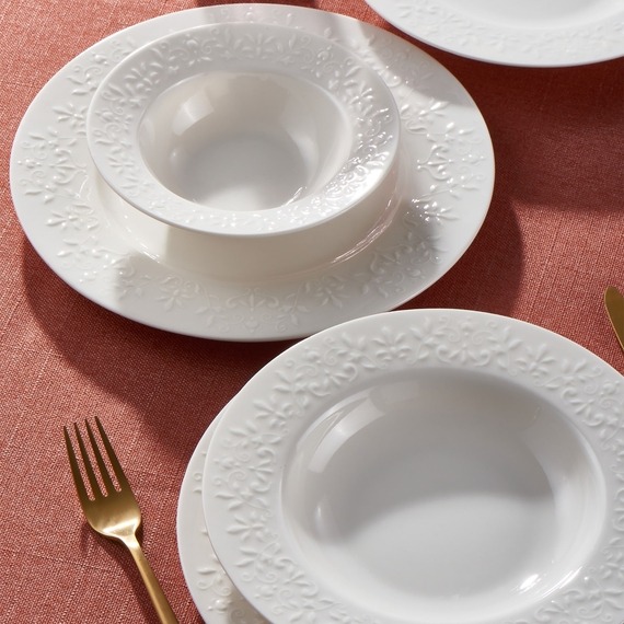 Dilruba 24 Parça 6 Kişilik Bone Yemek Takımı - 2