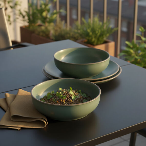 Ece 2 Adet 18 Cm Kase Seti Valeron Mat Yeşil 26y - 2