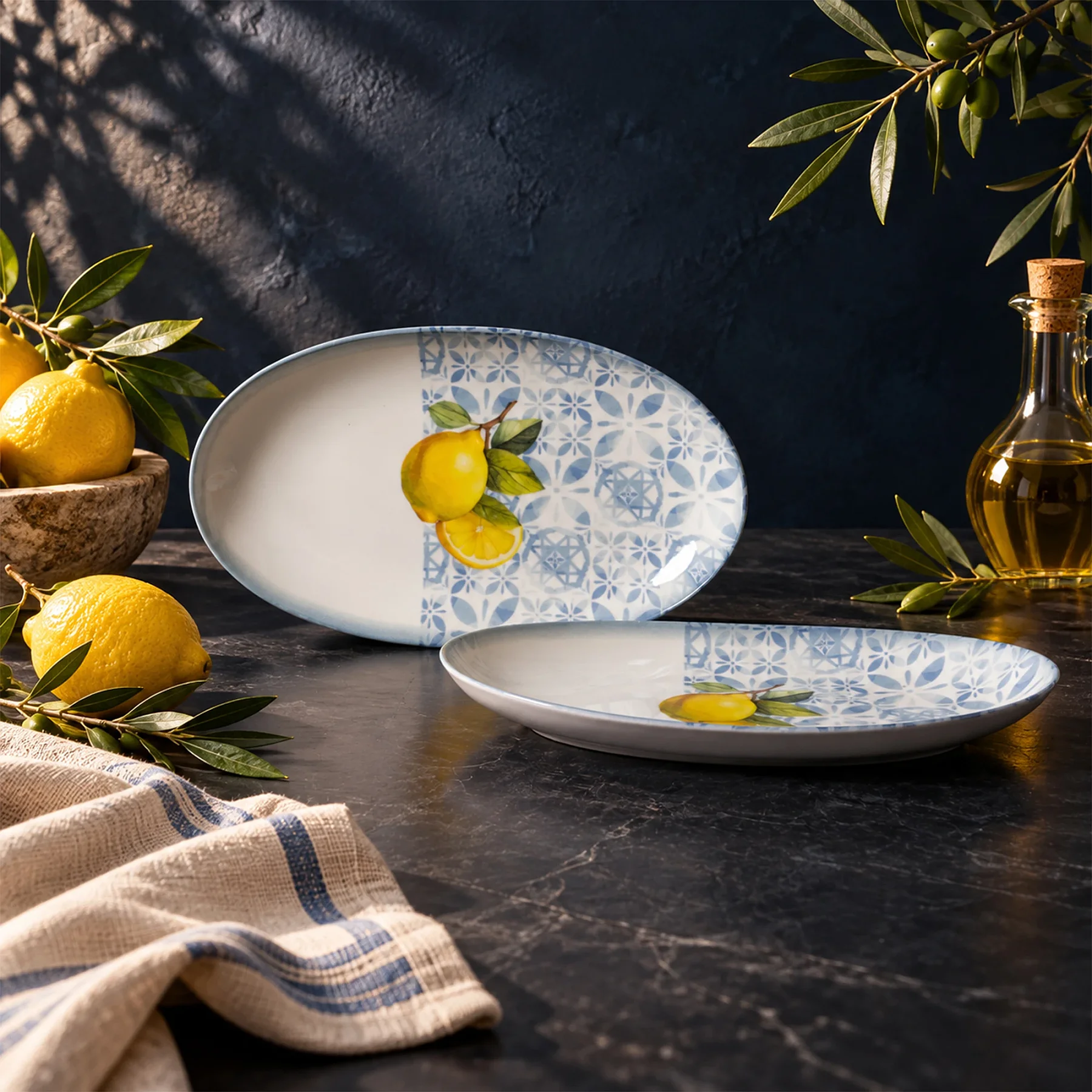 Elips Limonlu 2'li 30 cm Kayık Seti 41963 - 1