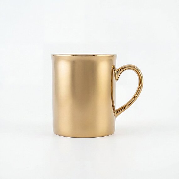 Gold Efekt Kaplama Porselen Kupa - 4