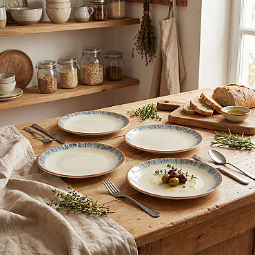 Enternasyonel Tide 4'lü Servis Tabağı 25 cm 64311 - GÜRAL PORSELEN