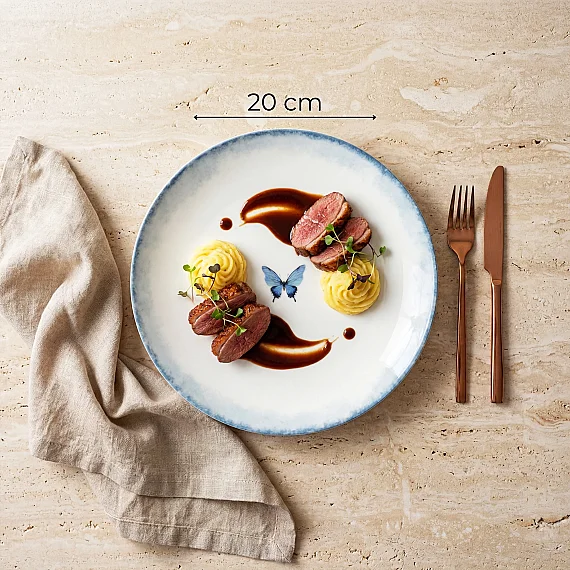 Flora 4'lü 20 cm Porselen Düz Tabak - 2