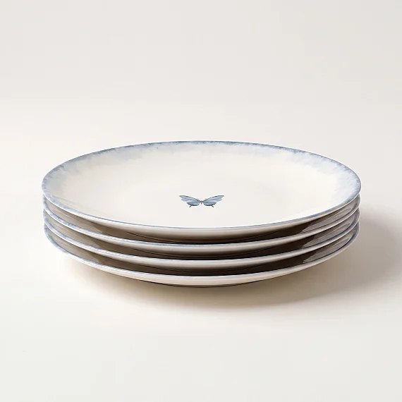 Flora 4'lü 20 cm Porselen Düz Tabak - 5