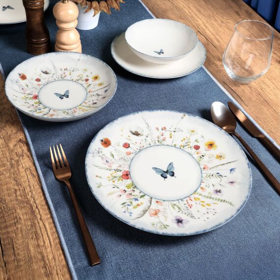 Flora Blue 16 Parça 4 Kişilik Yemek Takımı 48833 - 1