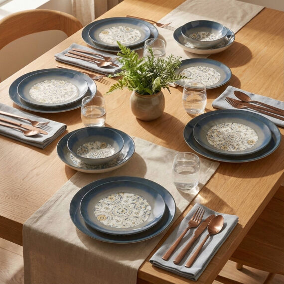 Camelia 24 Parça 6 Kişilik Yemek Takımı 3200 - 7