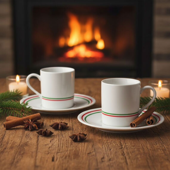 Camelia 2 Kişilik Kahve Fincanı Takımı Yeşil (Türk Kahvesi Hediyeli) - 5