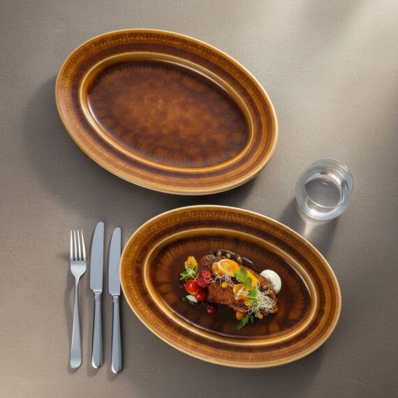 Valeron 2 Adet 24 Cm Kayık Tabak Reaktif Saura 137 - 2