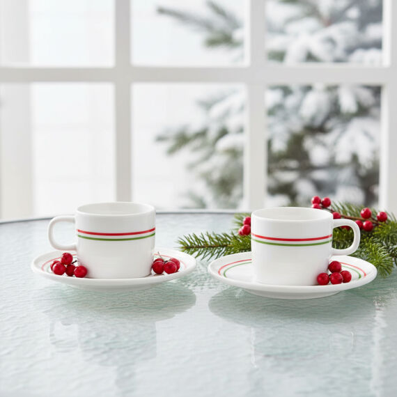 Mental 2 Kişilik Kahve Fincanı Takımı Yeşil (Türk Kahvesi Hediyeli) - 4