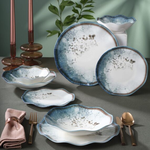 Nesrin 24 Parça 6 Kişilik Bone Yemek Takımı - 1341 - 1