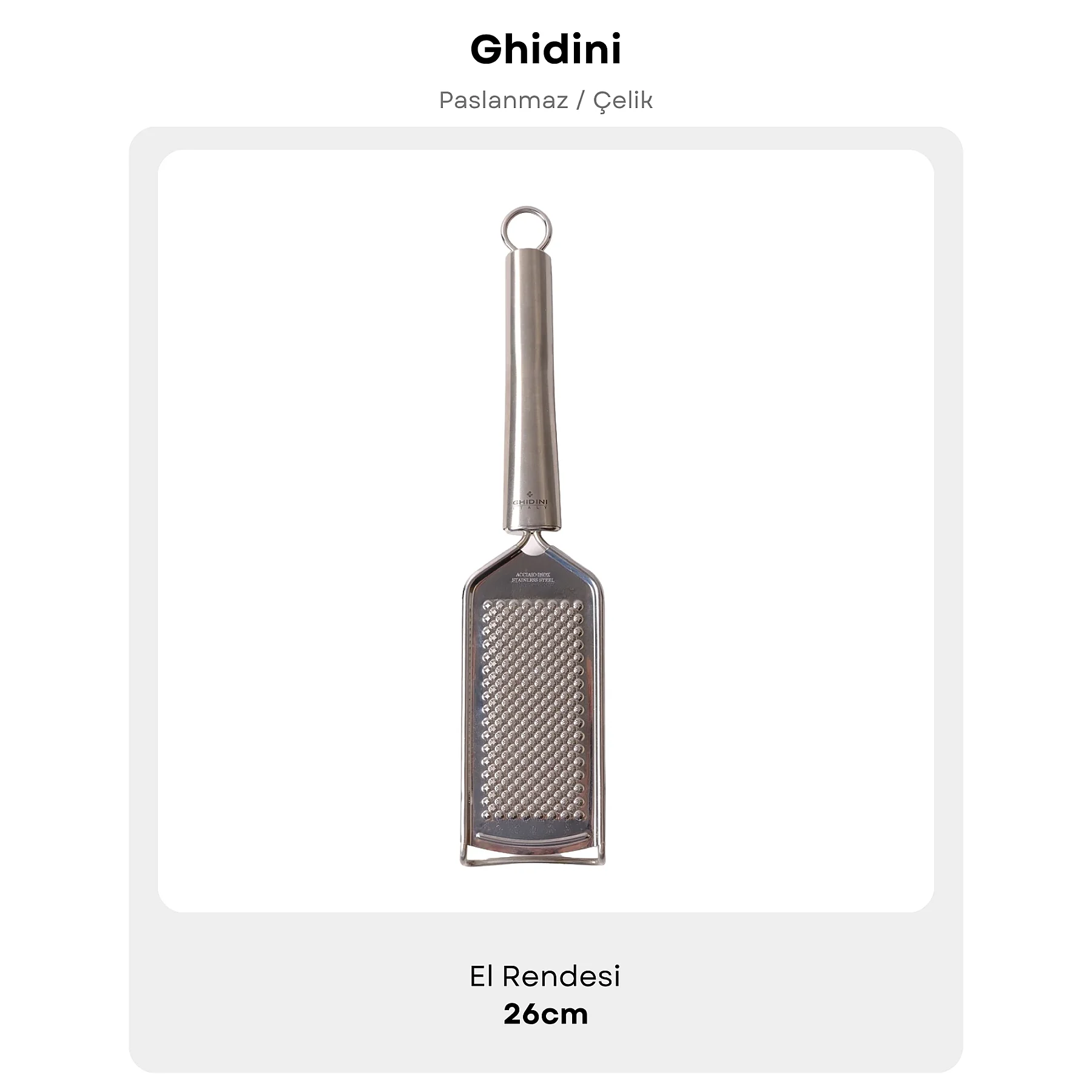 Ghidini Paslanmaz Çelik Rende 26 cm - 3