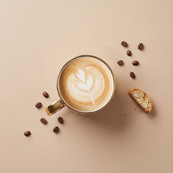 Gold Desenli Efekt Kaplama Porselen Kupa - 2