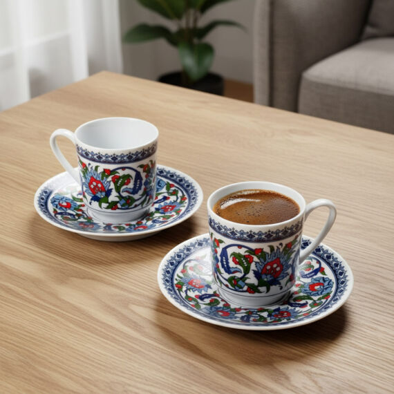 Gözde Double 4 Parça 2 Kişilik Kahve Fincan Takımı 60932 - 5