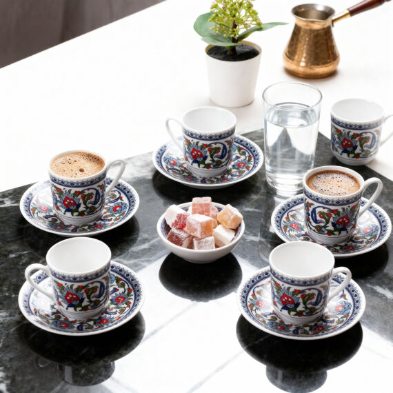 Gözde Double 6 Kişilik Kahve Fincan Takımı 60932 - 2