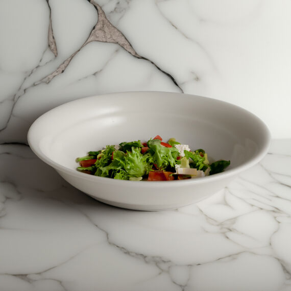 Güral Bone 19 Cm Çukur Yemek Tabağı Dekorsuz - 2