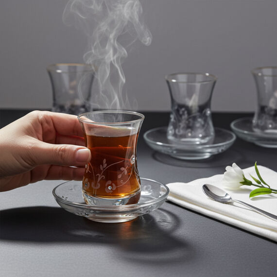 Güral Cam Taşlı 6 'Lı Çay Takımı 11187 - 4